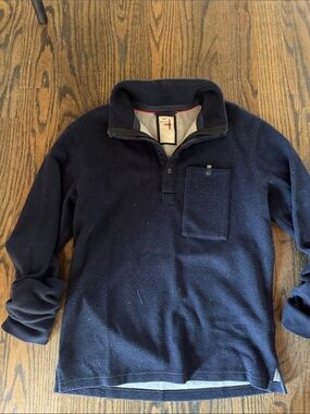 Relwen Men's Navy Quarter-Snap Pullover with Chest Pocket